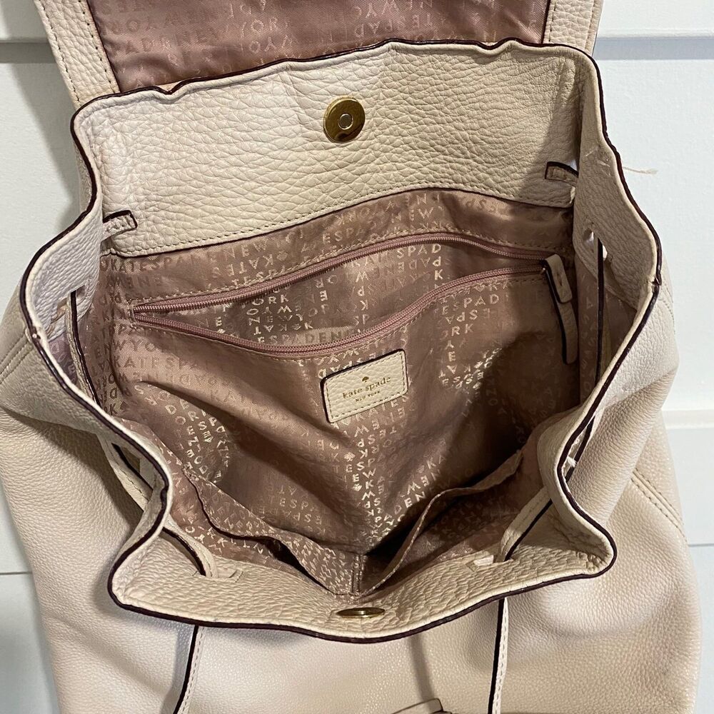 Kate Spade Wilder Grey Street Backpack Soft Pink Pebbled Leather - Picture 8 of 12